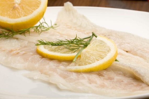 sliced sea bass